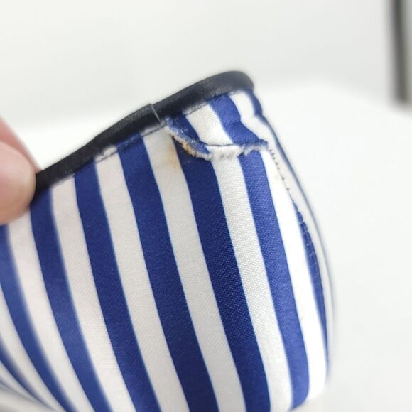 Arcopedico Womens Striped Flats Blue White Satin Slip-on Nautical Beachy Shoe 38 - Picture 14 of 16